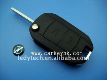 Opel 2 button flip folding modified remote car key blank&key cover &key case&key shell with HU100 blade