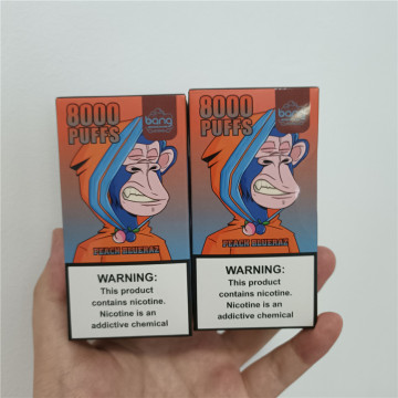 充電式のBang King 8000 Puffs使い捨ての蒸気