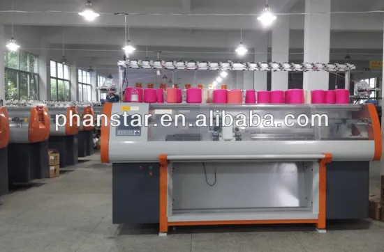 flat knitting machine with dual system
