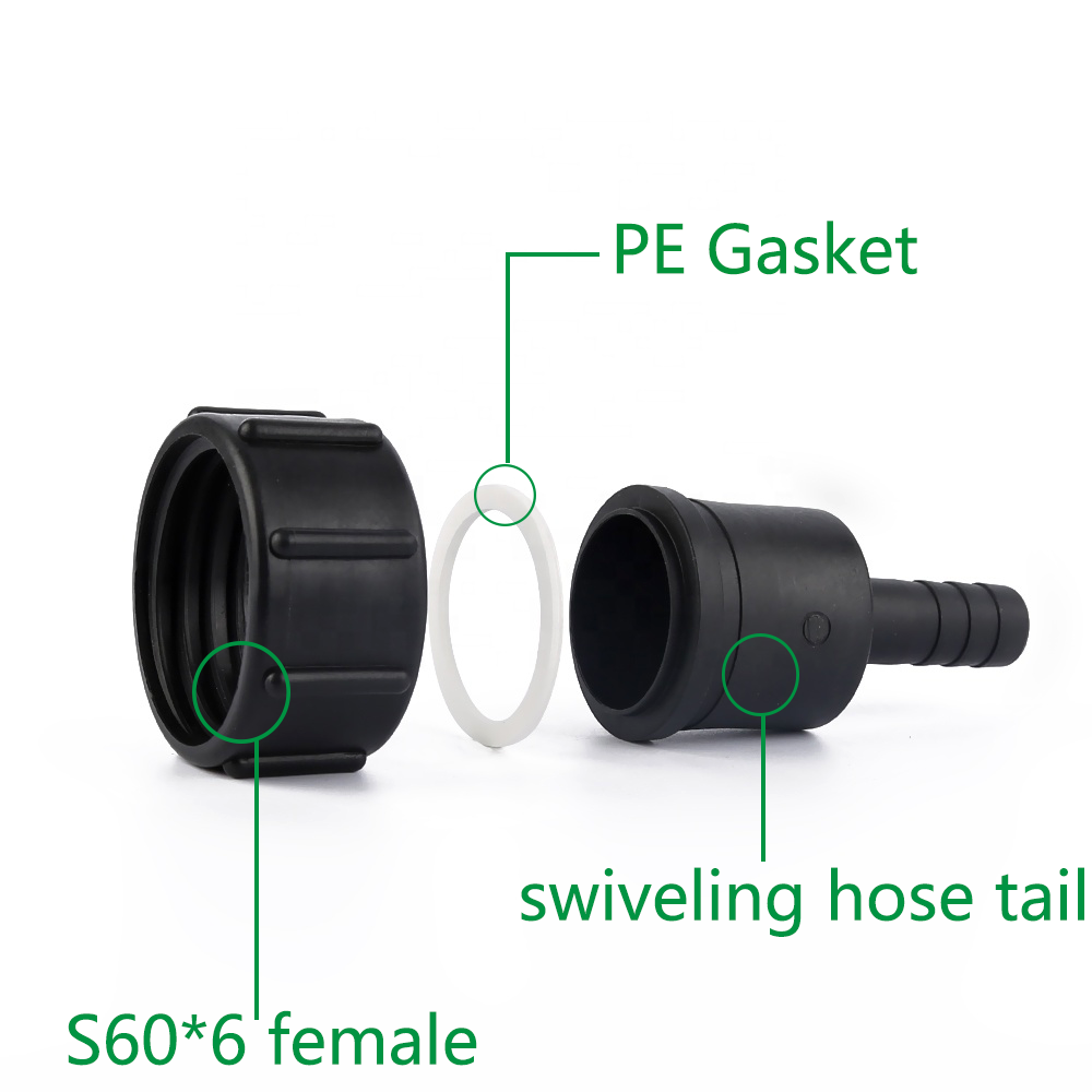 11/2 inch ibc swivel hose SHANK