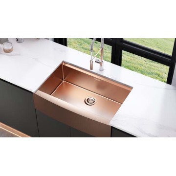 Skutella waħda fardal magħmula bl-idejn quddiem nano kċina sink