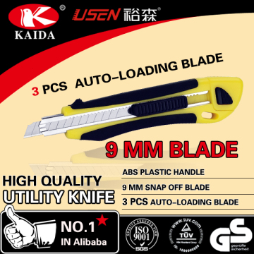 Stationery Cutter 3 PCS Auto Loading 9mm Snap Off Blade art cutter knife
