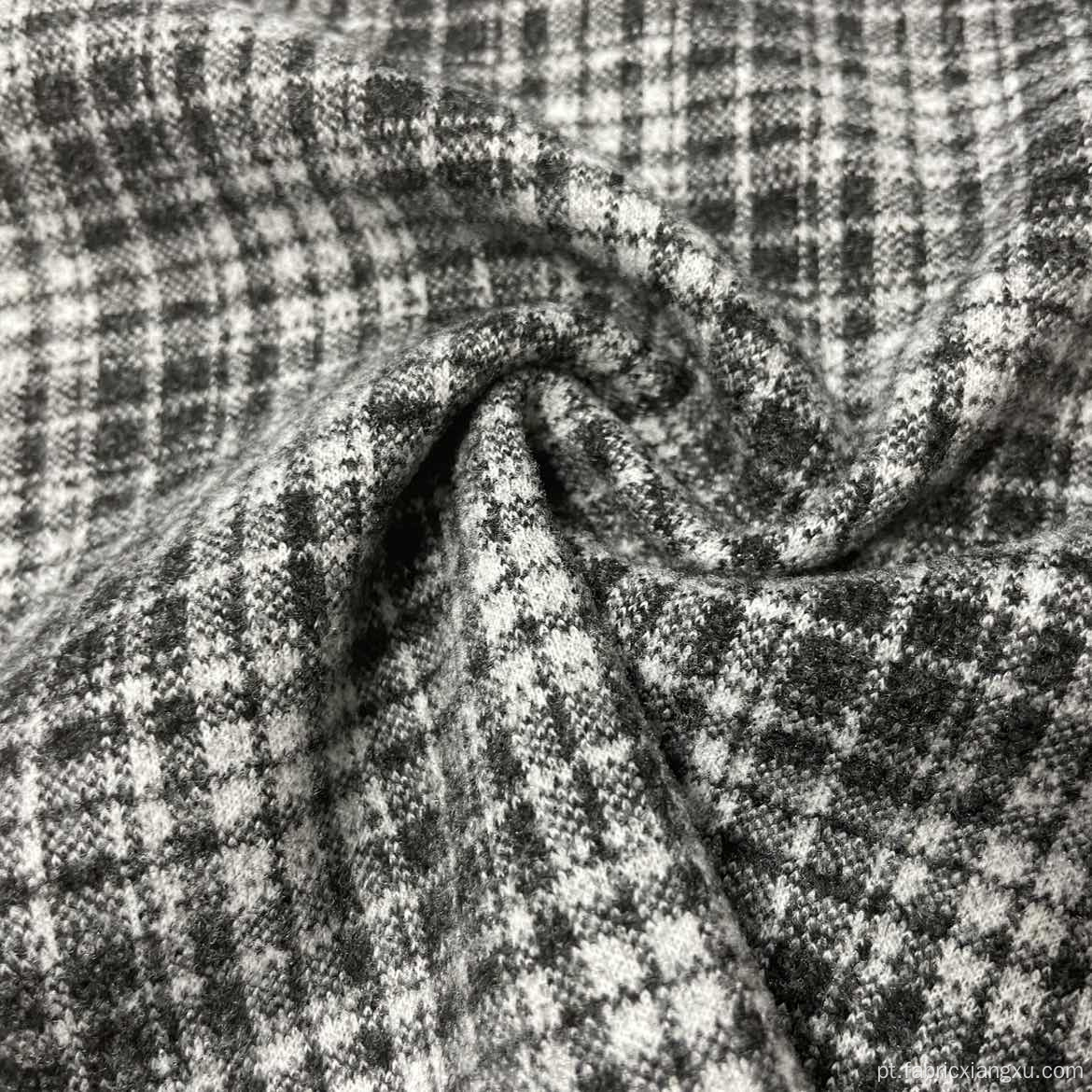 Tecido de roupa de material escovado de lã para casaco de inverno