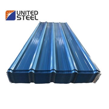 Blue Color Coated Corrugated Roofing Sheet - 0.5mm Thickness, 4x8 Inch Size