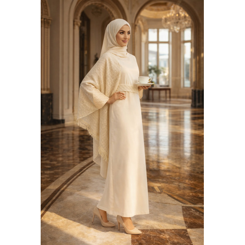 عاج مش نامتقارن لبه کیپ Abaya