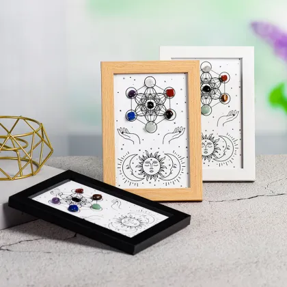 Wholesale Metatron Crystal Sun and Moon Bee Photo Frame