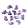 20MM Gemstone Moon Shape Home Decoration Charm Natural Raw Rough Amethyst Gemstone Moon Pendant