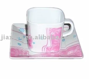 Melamine Coffee Cup & Saucer