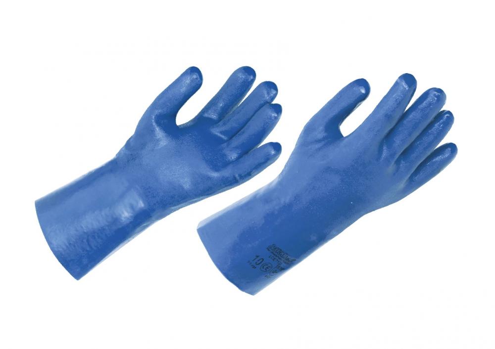 Cotton lined pvc coated gloves 12inch