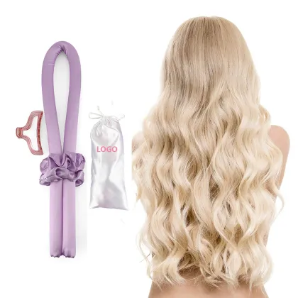 Black Small Crunchies Heatless Curling Rods for TikTok Silk Curls