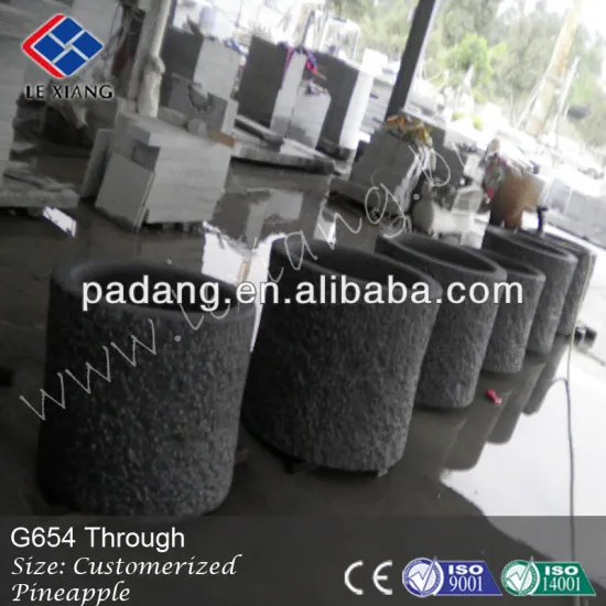 Stone water trough, G654 dark granite round trough
