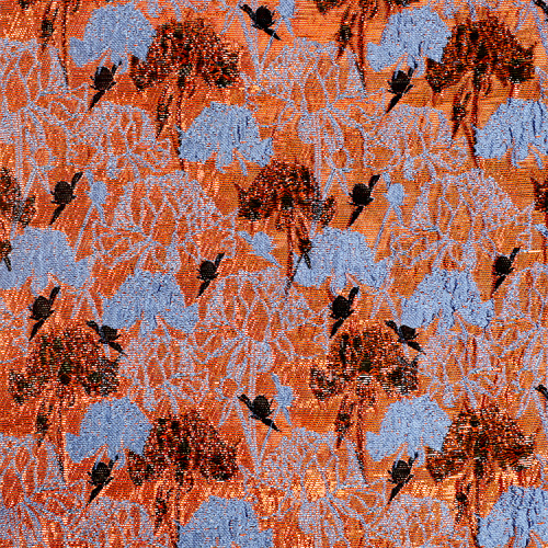 Hot Orange Polyester Jacquard für Kleid