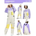 Men's and Women's Colorblocked Snowboard Bibs