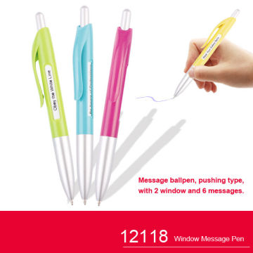 Promotional message pen