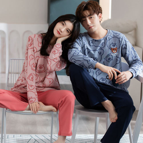 Couple pajamas cotton two-piece set