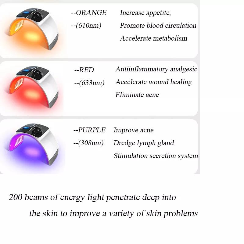 PDT Beauty LED Facial Cold Spray Photon Light Therapy Skin Care Ance Treatment Rejuvenation Mask