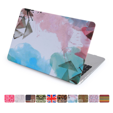 Manufactory Luxury Ultra Slim Leopard Camouflage Wood UK US Flag Heart Designer Hard Cover Case for Macbook Air 13.3" 11.6"