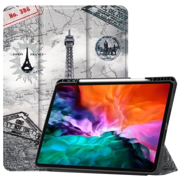Colored Drawing Horizontal Flip TPU Shockproof Case for iPad Pro 12.9 (2022/2021)