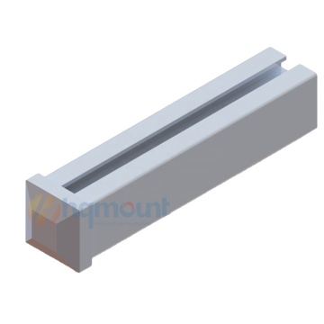 HQ MOUNT Hot Sale Solar Panel Mount Rail End Cap - Silver/Black PV Roof Rail