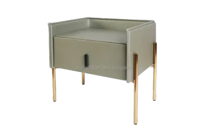 Budget-Friendly Luxury Leather-Look PU PVC Bedside Table