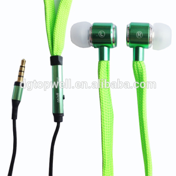 High Quality Super Bass Metal Shoelace Earphone