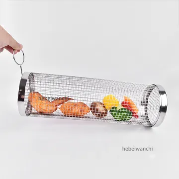 Rolling Grilling Baskets for Outdoor Grill BBQ/Drum Barbecue