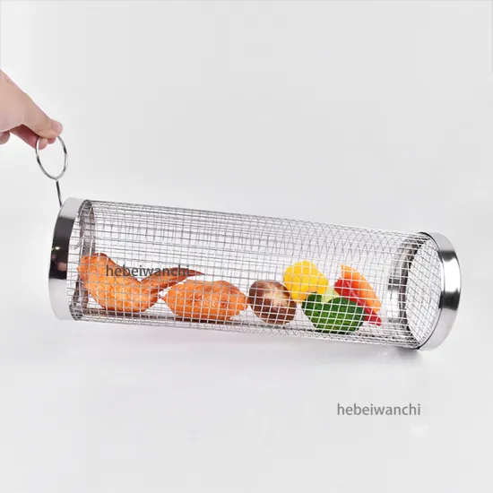 Rolling Grilling Baskets for Outdoor Grill BBQ/Drum Barbecue