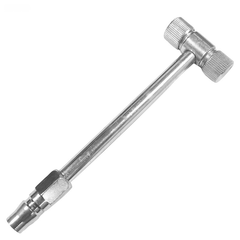 Metal Dual Head Bike Car Pump Adapter - 2-Way Tire Inflator