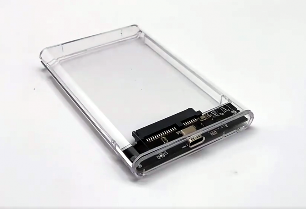 Boîte à disque dur portable à couverture coulissante