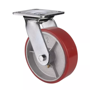 Χαλύβδινη roller ρουλεμάν 100mm Pu Trolley Pallet Caster Wheel