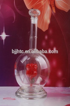 crystal glass bottle for alcohol