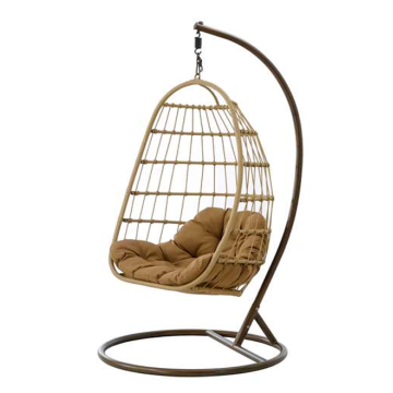 Foldable PE Rattan Hanging Egg Swing Chair