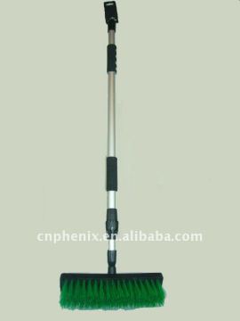 Heavy duty telescopic floor wash brush