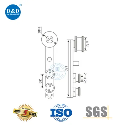 Office Sliding Door Shower Glass Door Track Roller