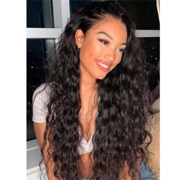 Wholesale Brazilian Wigs Water Wave Pre Plucked With Baby Hair 13X4 360 Cuticle Aligned Raw Virgin Human Hair Lace Front Wigs