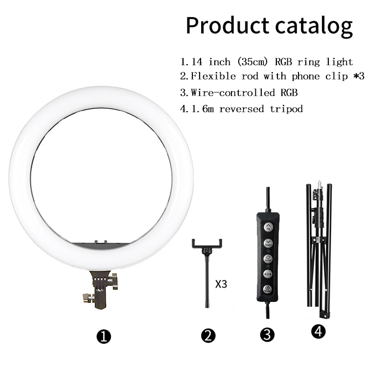 14 inch ring light with tripod