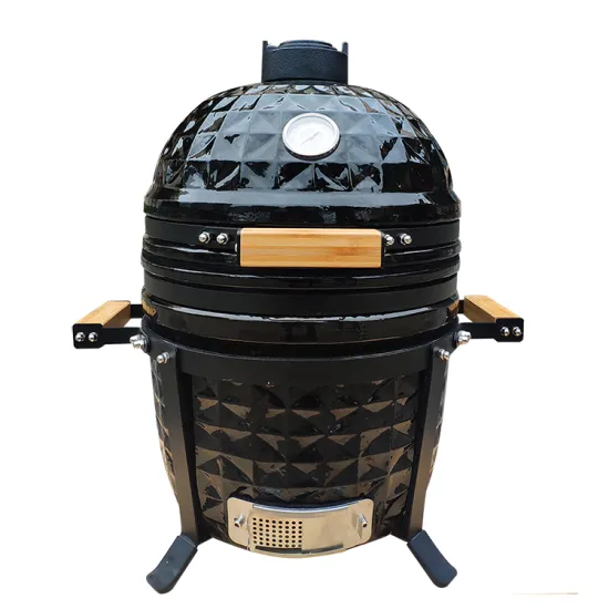 Auplex Mini 15 inch Diamond Pattern Ceramic Charcoal BBQ Grill