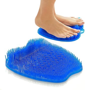 Non-Slip PVC Shower Foot Scrubber: A Convenient Solution for Exfoliating Feet Without Bending, Including a Massager Mat and Bathtub Brush