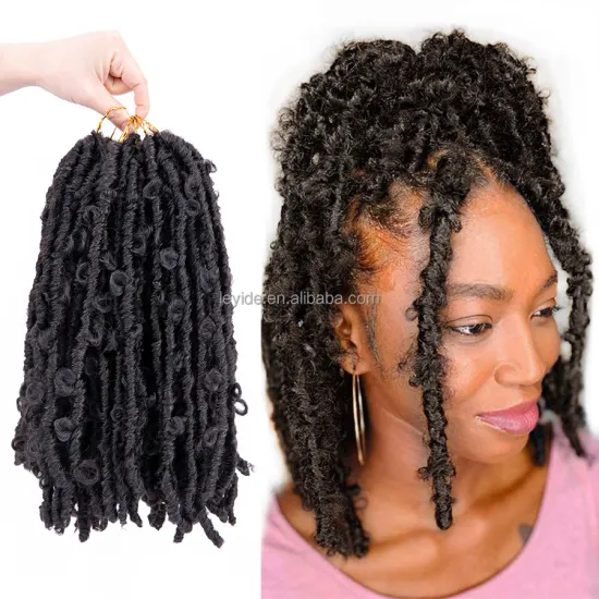 AliLeader Wholesale Distressed Butterfly Crochet Locs Pre Made Twisted Butterfly Locs Synthetic Crochet Braid