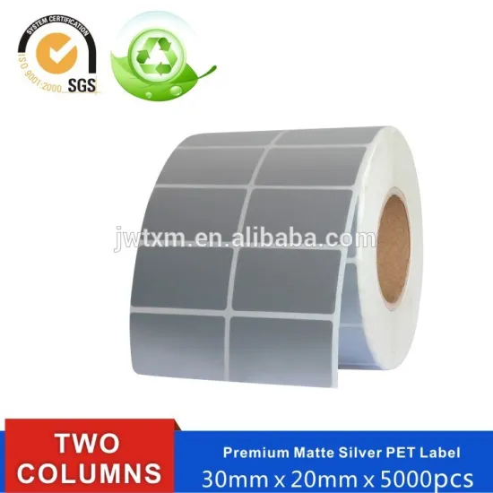 Plastic Bottle Heat Sealable Pet Label for barcode printer