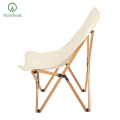 Chaise de camping en bois pliant léger portable extérieur