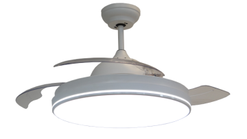 3-Blades Lampu Kipas Putih Dengan Cahaya