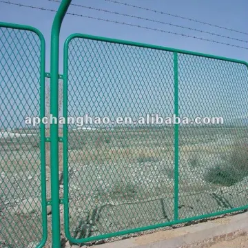 green road fence