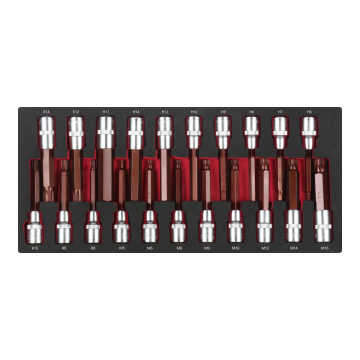 21PCS 1/2-Inch H M R Type Socket Deep Bits Set: Comprehensive Tool Kit for Mechanics and DIY Enthusiasts