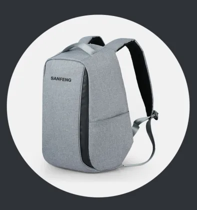 Waterproof Business Laptop Anti Theft Backpack Factory Price, OEM Polyester Travel Bobby Backpack With USB Charging Port