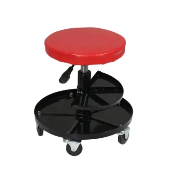 multi function low height stools with roller 4 wheels with Tool storage box workshop stool