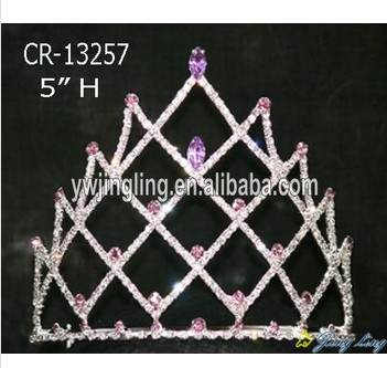 Wholesale Purple Rhinestone Pageant Crowns