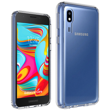 Transparent Acrylic Case with TPU Bumper for Samsung Galaxy A2 Core