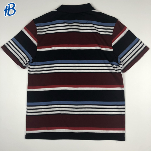 high quality custom short-sleeved striped polo shirts
