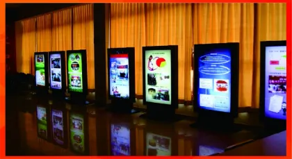 Three sided outdoor advertising stand light box displays or billboard or lamp box